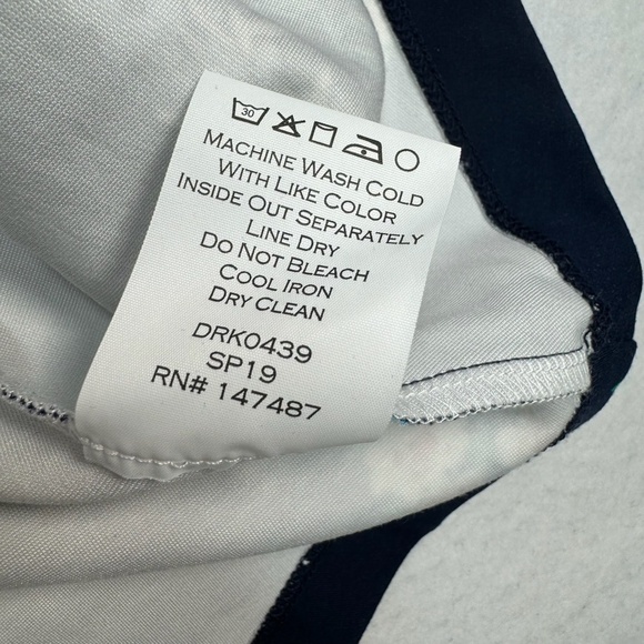 Draper James Floral Ponte Mini Dress Womens Sz S Navy Multi Color Sleeveless - Picture 5 of 11